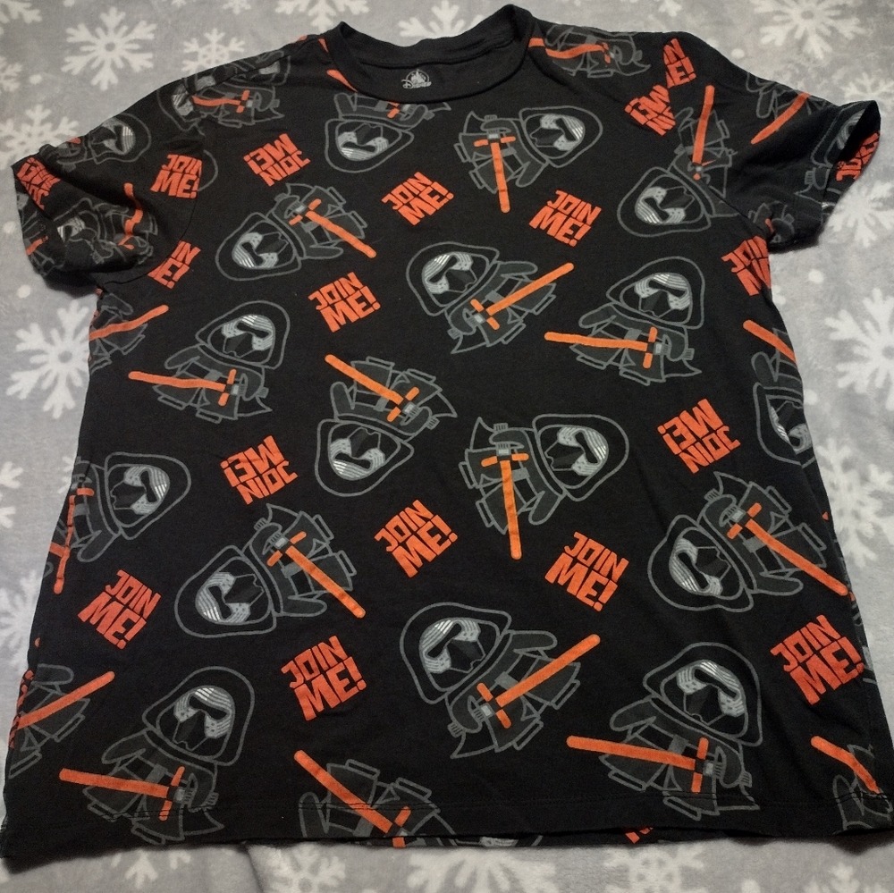 Disney Parks Star Wars Kylo Ren Join Me All Over Print Shirt Adult Ladies M. In
